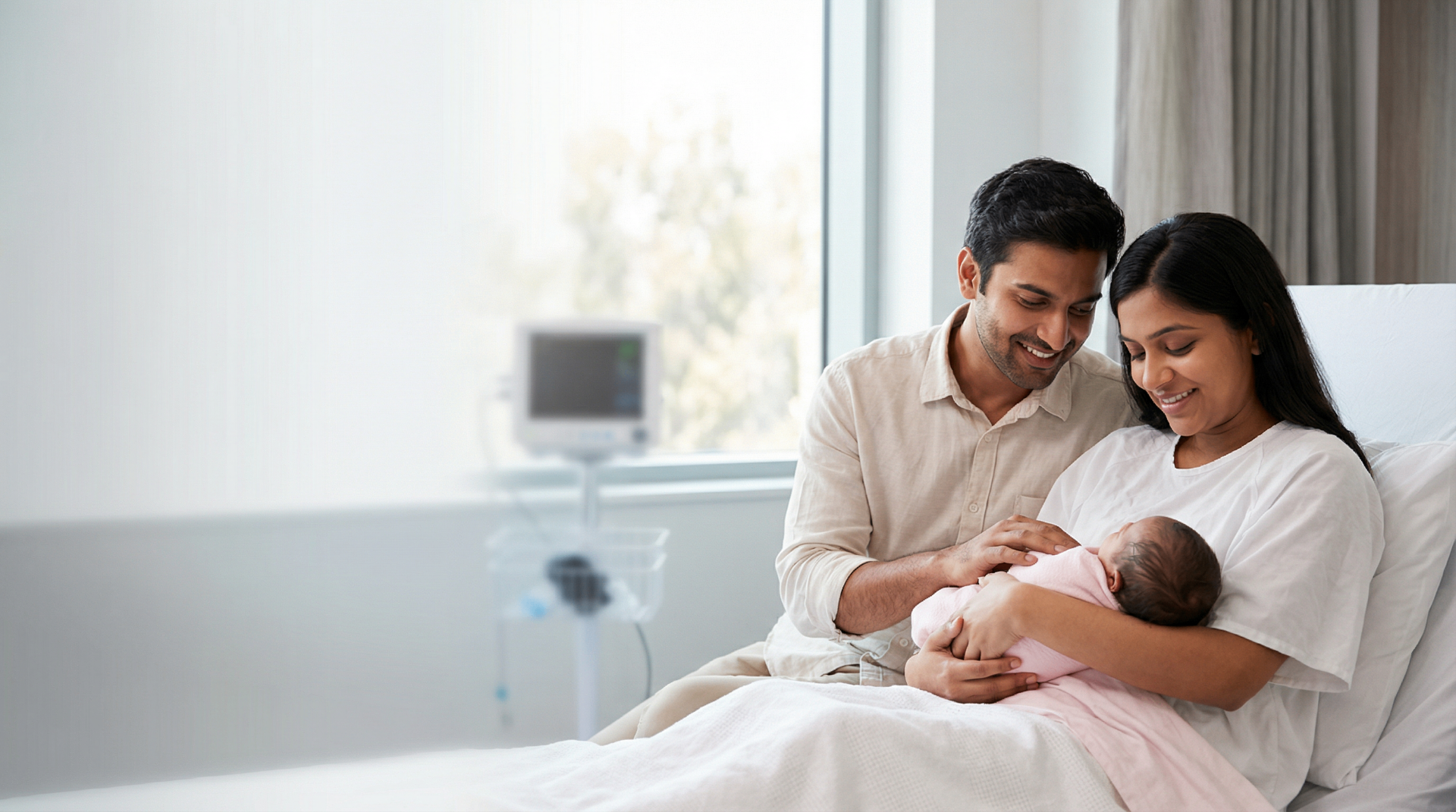 Happy Indian couple — Ayurvedic fertility care
