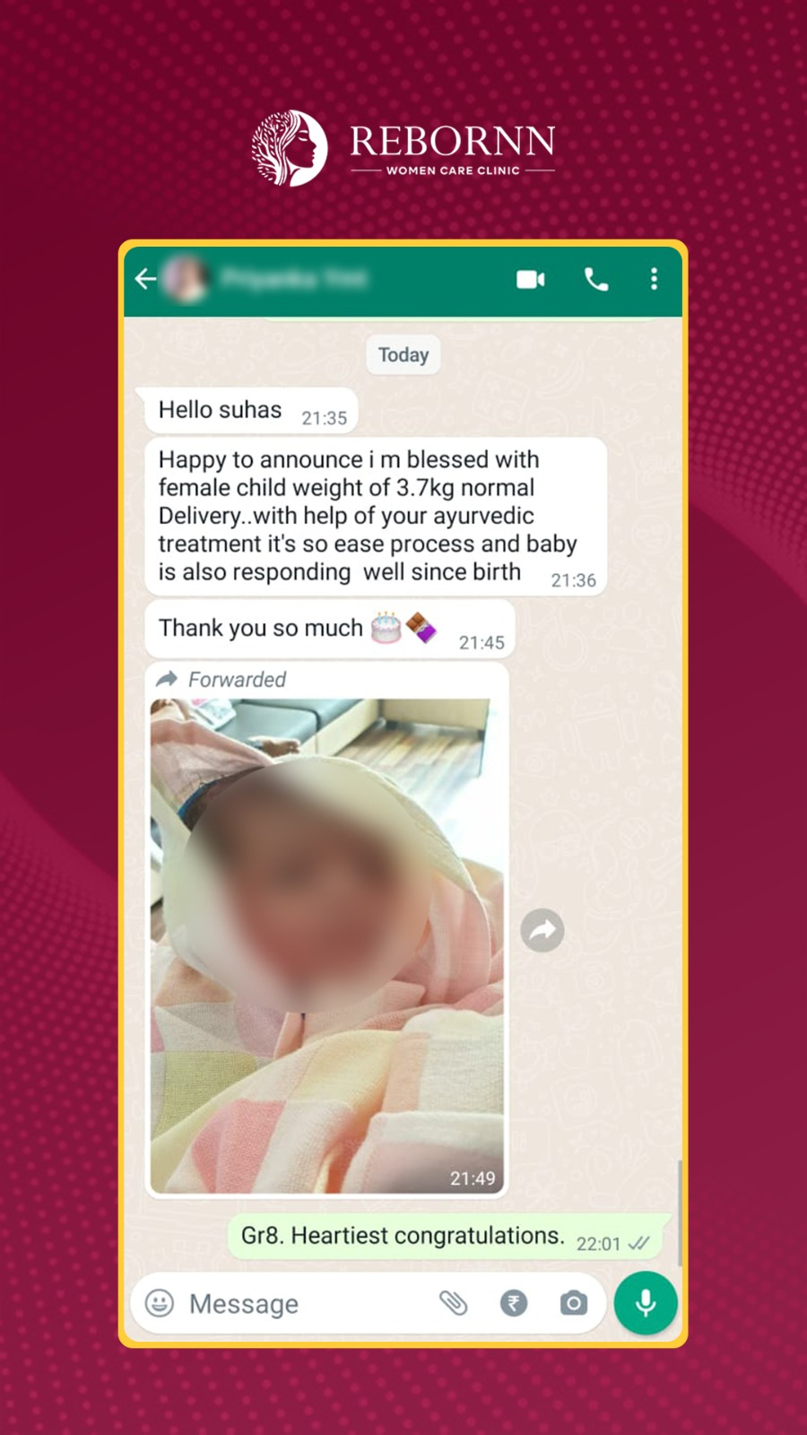 WhatsApp testimonial 1